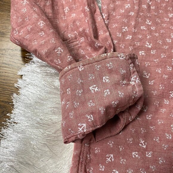 ⚓️ Banana Republic Nautical Anchor Print Button Down Shirt - Picture 5 of 13